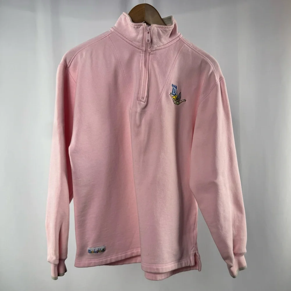Disneyland Resort Tinkerbell 1/4 Zip Pullover‎ in Pink Size Small
